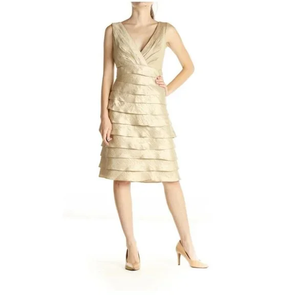 champagne pencil dress Champagne One And Only Satin Dress